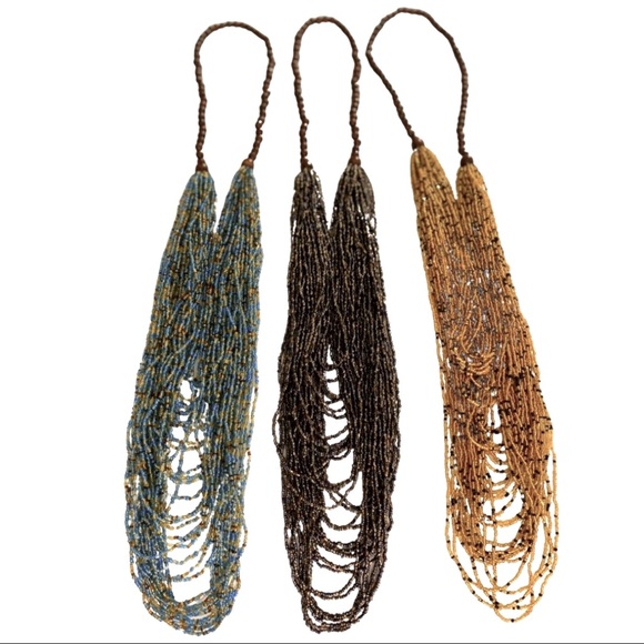 LAMU Beaded Necklace - Gold - Picture 4 of 7